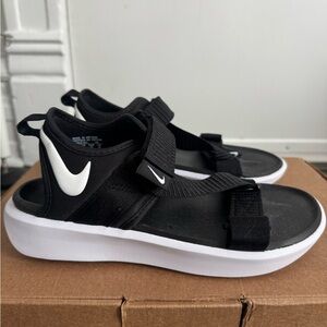 Nike Black and White Sandals